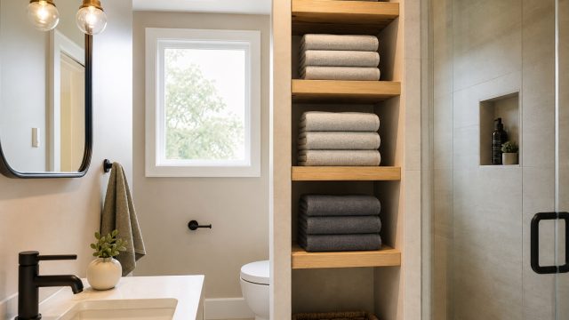 Transform Your Tiny Bathroom with This Innovative Towel Storage Solution