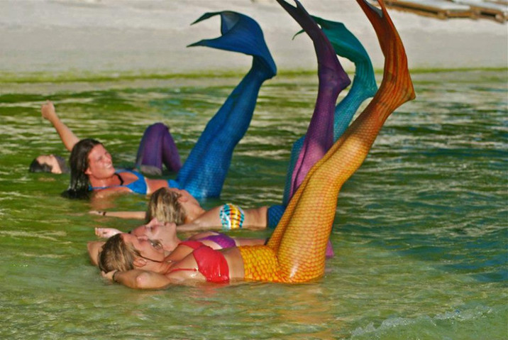 Swimming school teaches you how to become a mermaid--top emoticon